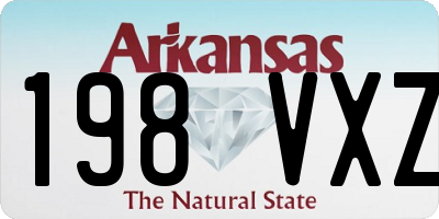 AR license plate 198VXZ