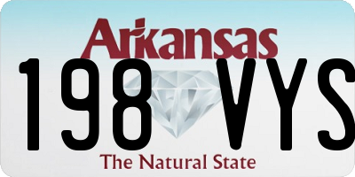 AR license plate 198VYS