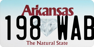 AR license plate 198WAB