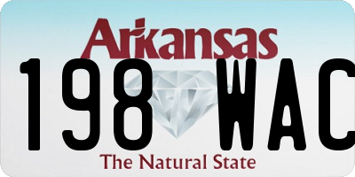 AR license plate 198WAC