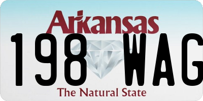 AR license plate 198WAG