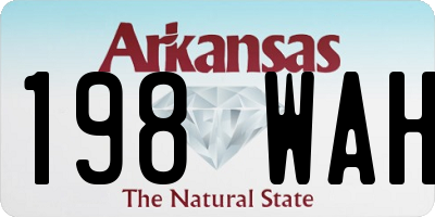 AR license plate 198WAH