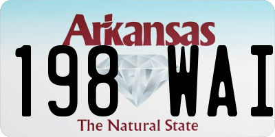 AR license plate 198WAI