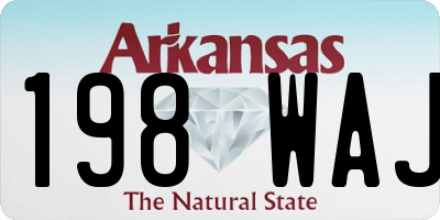 AR license plate 198WAJ