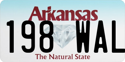 AR license plate 198WAL