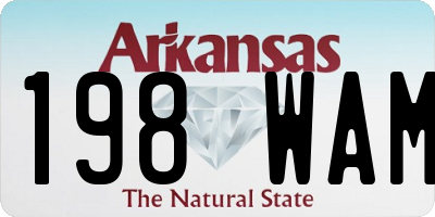 AR license plate 198WAM
