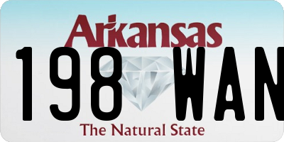 AR license plate 198WAN