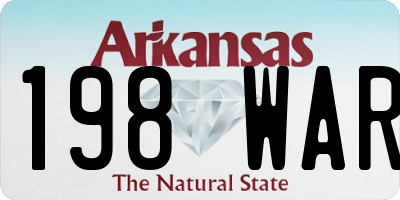 AR license plate 198WAR