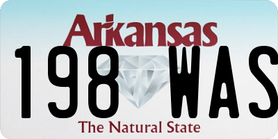 AR license plate 198WAS