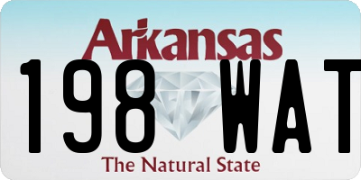 AR license plate 198WAT