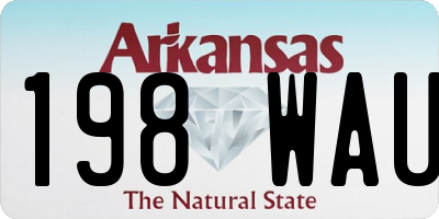 AR license plate 198WAU