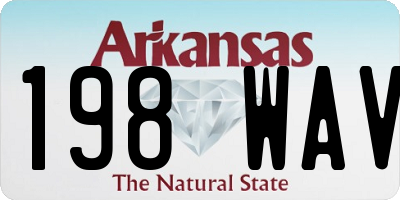 AR license plate 198WAV