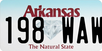 AR license plate 198WAW