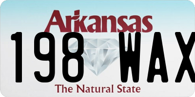 AR license plate 198WAX