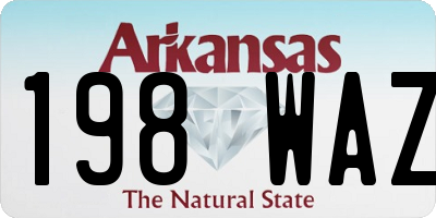 AR license plate 198WAZ
