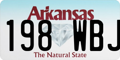 AR license plate 198WBJ