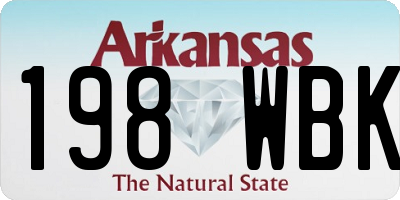 AR license plate 198WBK