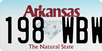 AR license plate 198WBW