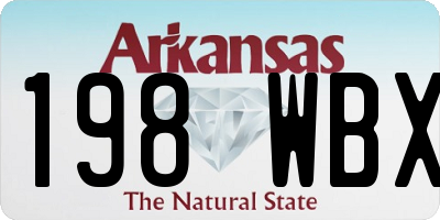 AR license plate 198WBX