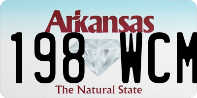 AR license plate 198WCM