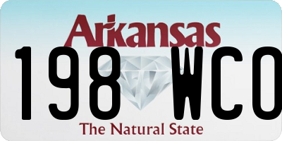 AR license plate 198WCO