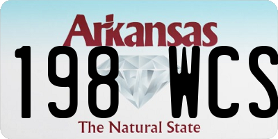 AR license plate 198WCS