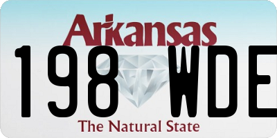 AR license plate 198WDE