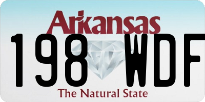 AR license plate 198WDF