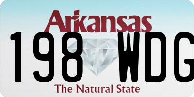 AR license plate 198WDG