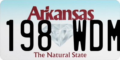 AR license plate 198WDM