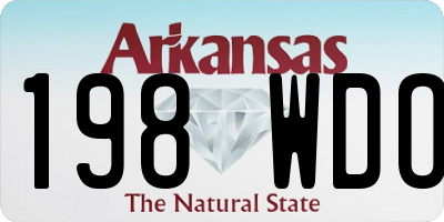 AR license plate 198WDO