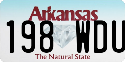 AR license plate 198WDU