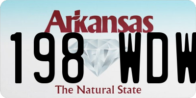 AR license plate 198WDW