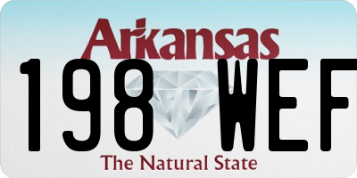 AR license plate 198WEF