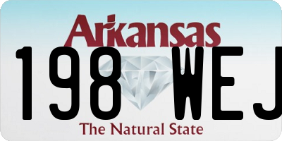 AR license plate 198WEJ