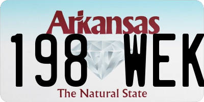AR license plate 198WEK