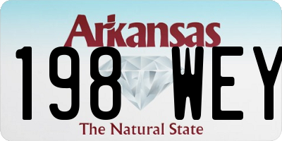 AR license plate 198WEY