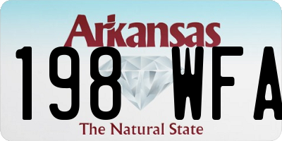 AR license plate 198WFA