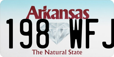 AR license plate 198WFJ