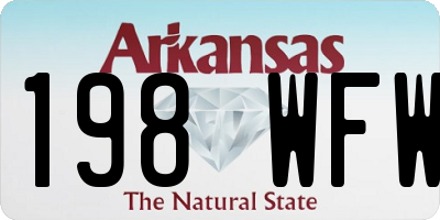 AR license plate 198WFW