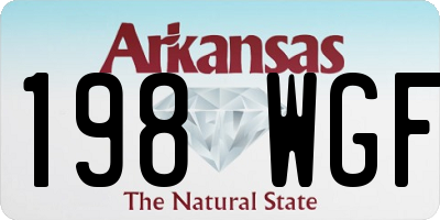 AR license plate 198WGF