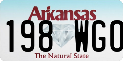 AR license plate 198WGO