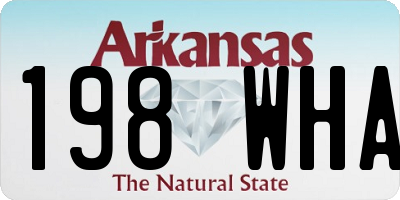 AR license plate 198WHA