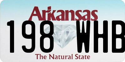 AR license plate 198WHB