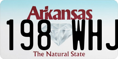 AR license plate 198WHJ