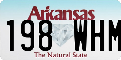 AR license plate 198WHM