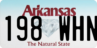 AR license plate 198WHN