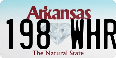 AR license plate 198WHR
