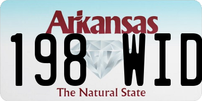 AR license plate 198WID