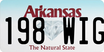 AR license plate 198WIG